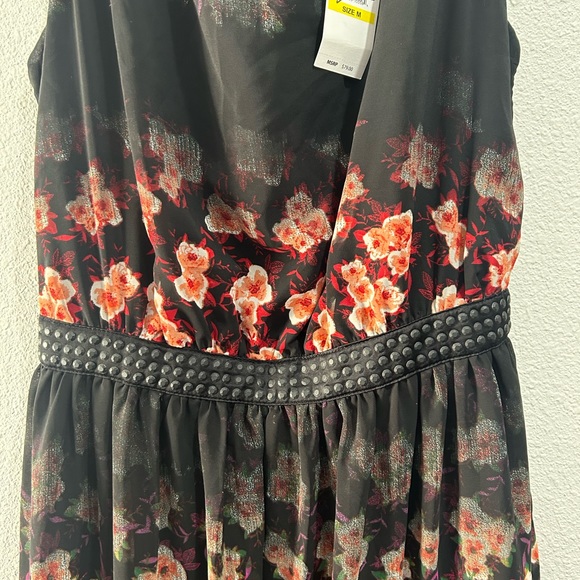 Jessica Simpson lulu Maxi Dress Black Large English Floral  Sz: Medium - Picture 5 of 12